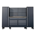 OCTOBER 100" Rolling Tool Chest Workstation with Bench Top & Side Cabinets