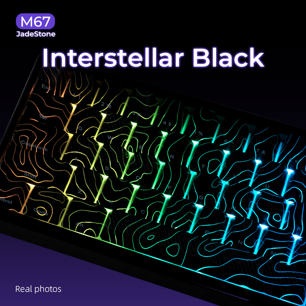 JadeStone Interstellar Black Tri-Mode RGB Mechanical Keyboard