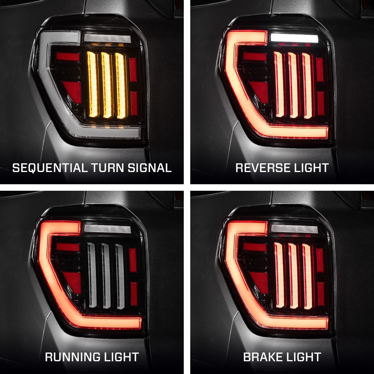 Form Lighting LED Tail Lights for 2010–2024 Toyota 4Runner | Sequential LED (Pair)
