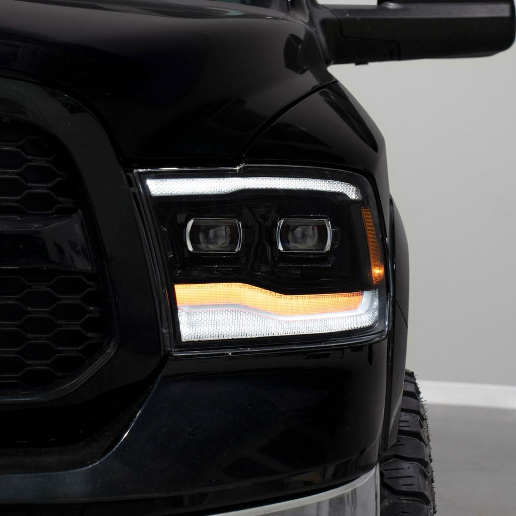Form Lighting LED Projector Headlights for 2009–2024 Ram 1500, 2009-2018 Ram 2500 & 3500 (Pair) – Dual Bi-LED Projectors, Sequential Turn Signals & Startup Sequence