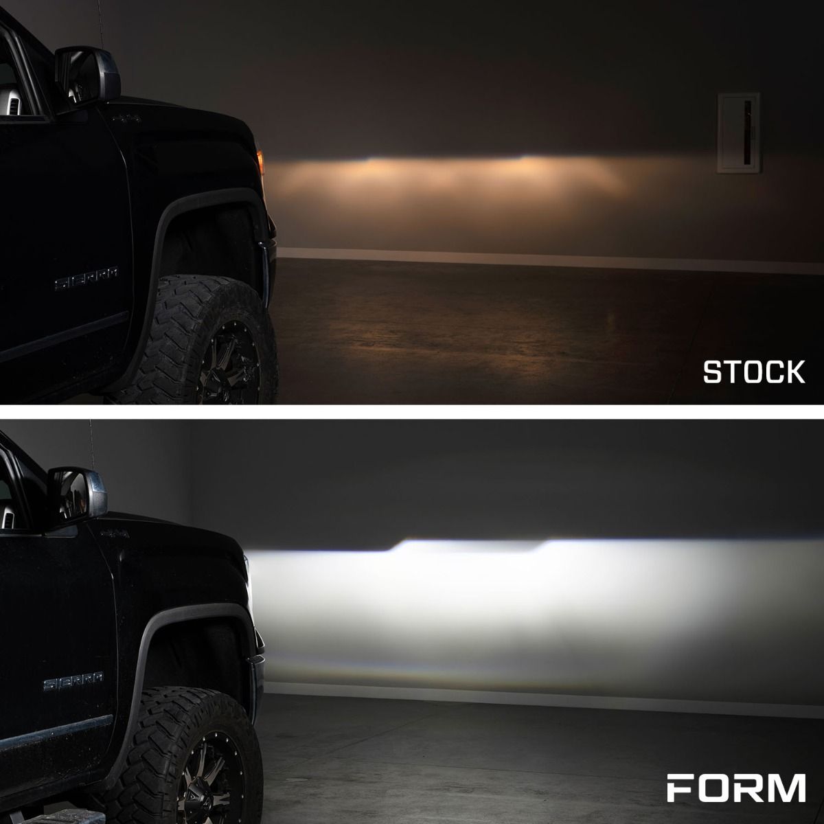 2014–2018 GMC Sierra 1500 and 2015-2019 GMC Sierra 2500 & 3500 Full LED Projector Headlights with Sequential Turn Signals & White DRL (Pair)