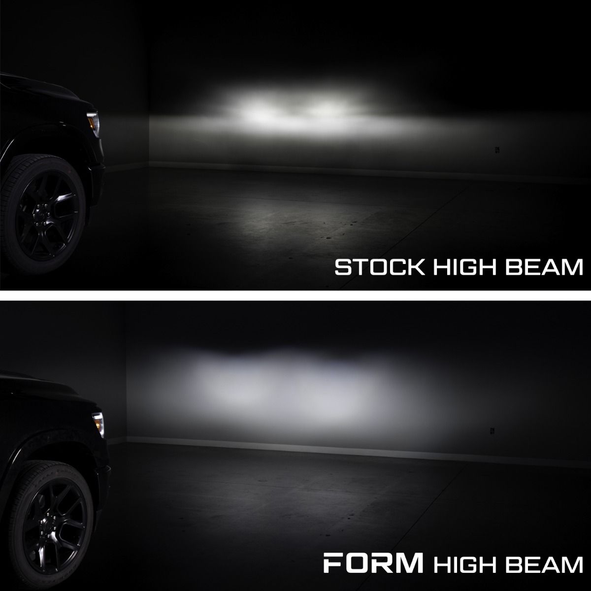 Form Lighting Sequential LED Projector Headlights for 2019–2024 Ram 1500 (Pair) – Triple Bi-LED, Sequential Turn Signals & Startup Sequence
