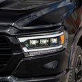 Form Lighting Sequential LED Projector Headlights for 2019–2024 Ram 1500 (Pair) – Triple Bi-LED, Sequential Turn Signals & Startup Sequence