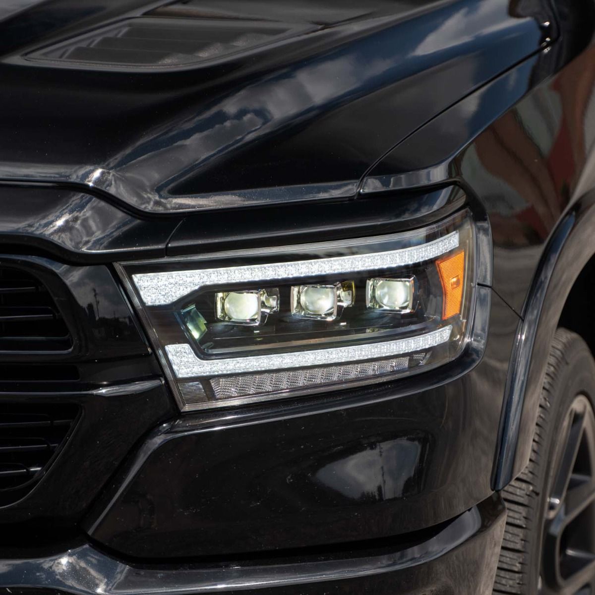 Form Lighting Sequential LED Projector Headlights for 2019–2024 Ram 1500 (Pair) – Triple Bi-LED, Sequential Turn Signals & Startup Sequence