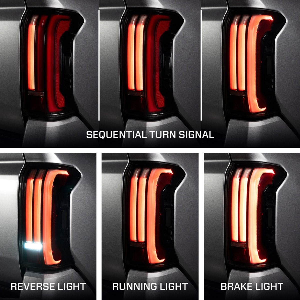 Form Lighting LED Sequential Tail Lights for 2024-2026 Toyota Tacoma (Pair) – Smoked or Red Lens, Plug-and-Play