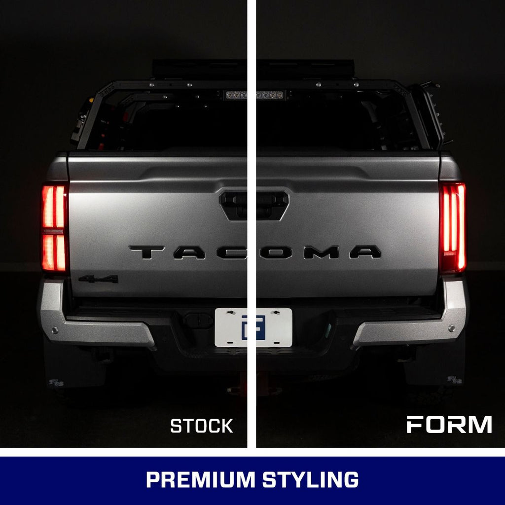 Form Lighting LED Sequential Tail Lights for 2024-2026 Toyota Tacoma (Pair) – Smoked or Red Lens, Plug-and-Play