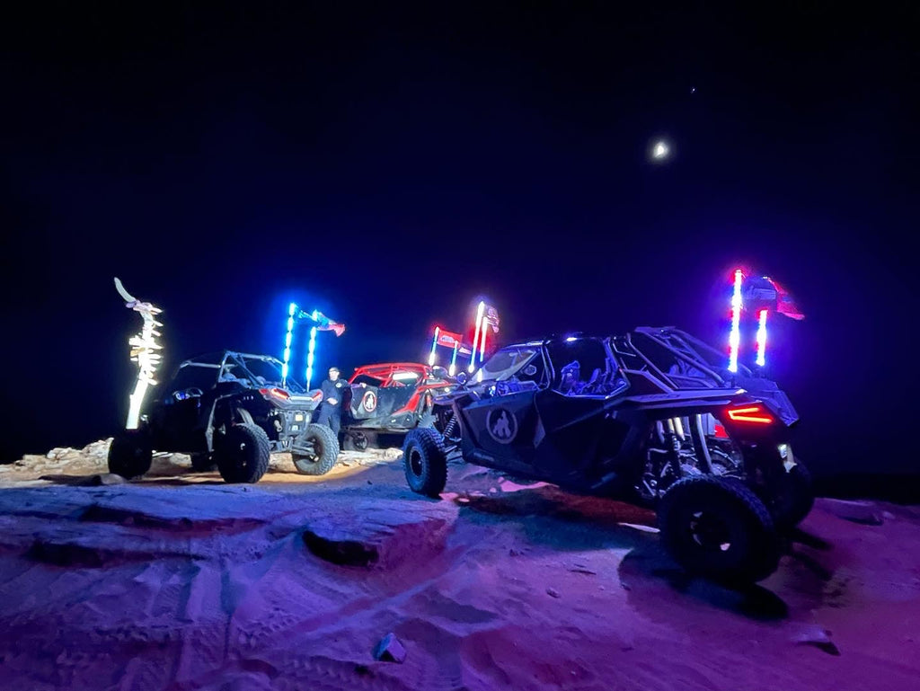 3' LED Whip Elite HD II Pair Magnetic Mount
