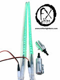 *PAIR* GREEN LED LIGHT WHIP