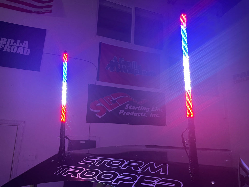 3' LED Whip Elite HD II Pair Magnetic Mount