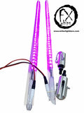 *PAIR* PINK LED LIGHT WHIP
