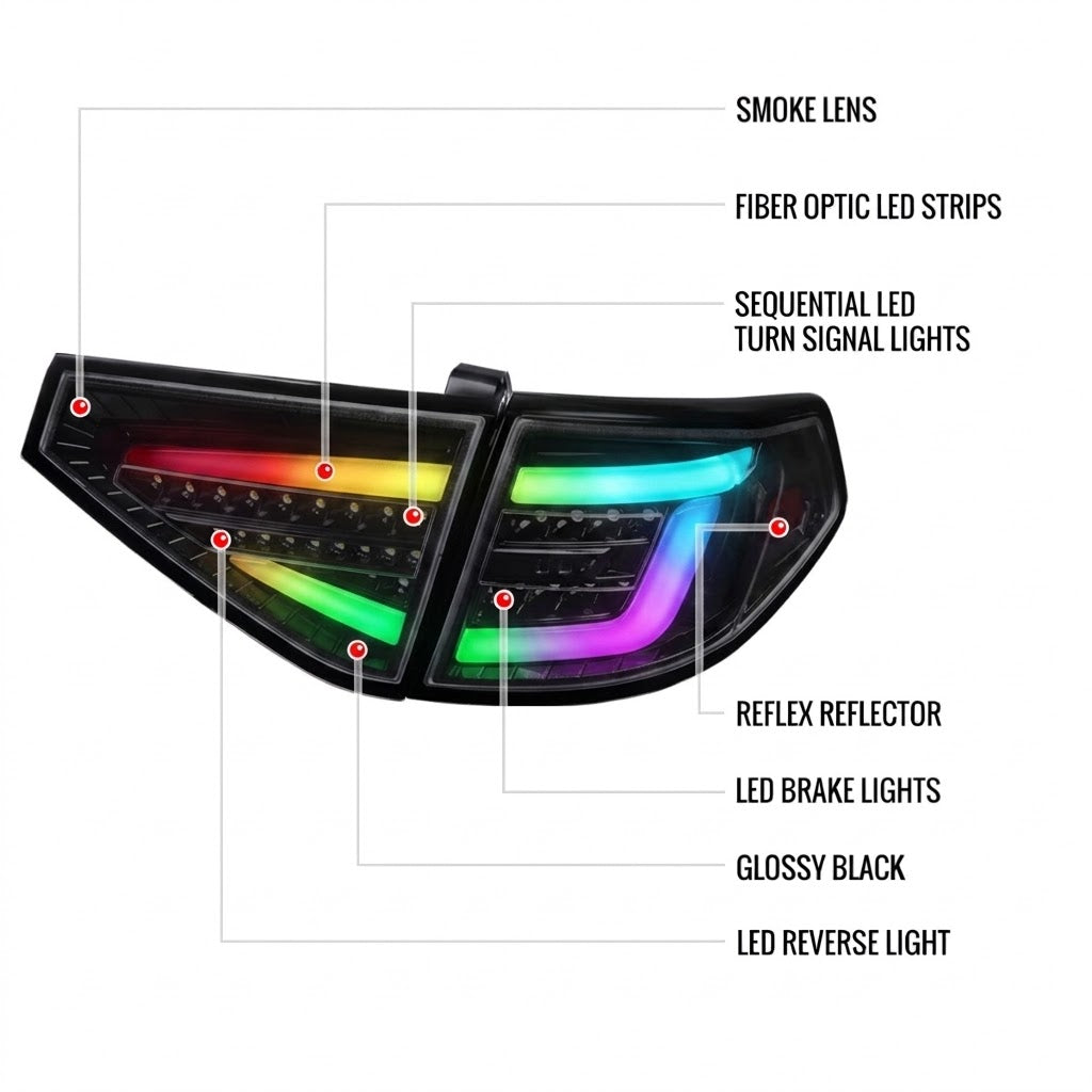 NTXGLOW RGB tail lights (2008 - 2014 Subaru wrx / sti HATCH)