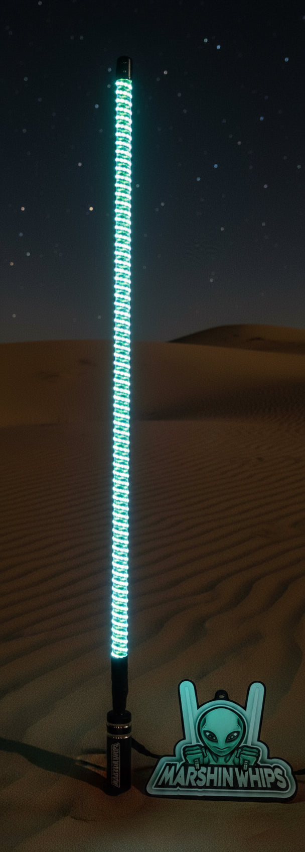 Marshin Whips V2 Black Out LED Whip | Single Stealth Off-Road Light