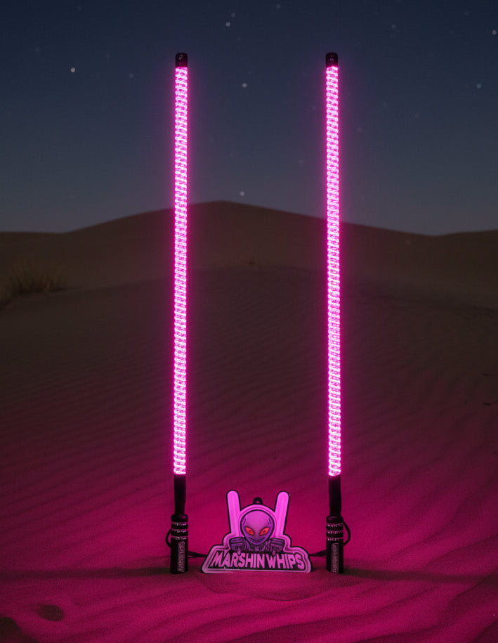 V2 Black Out LED Whip Set | Sleek Off-Road UTV Lights