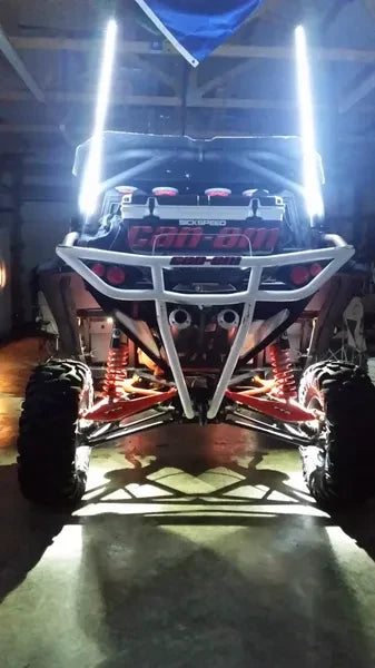 *PAIR* WHITE LED LIGHT WHIP