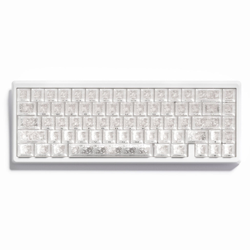 JadeStone Stellar White Tri-Mode RGB Mechanical Keyboard