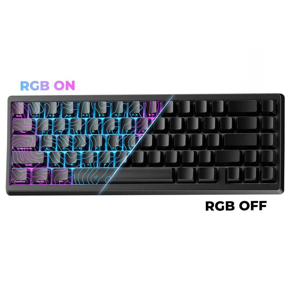 JadeStone Stellar White Tri-Mode RGB Mechanical Keyboard