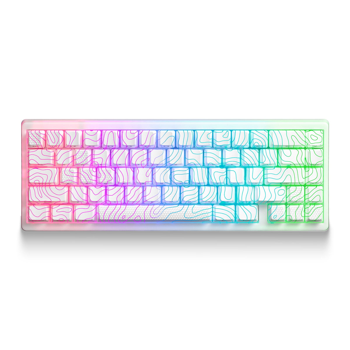 JadeStone Stellar White Tri-Mode RGB Mechanical Keyboard