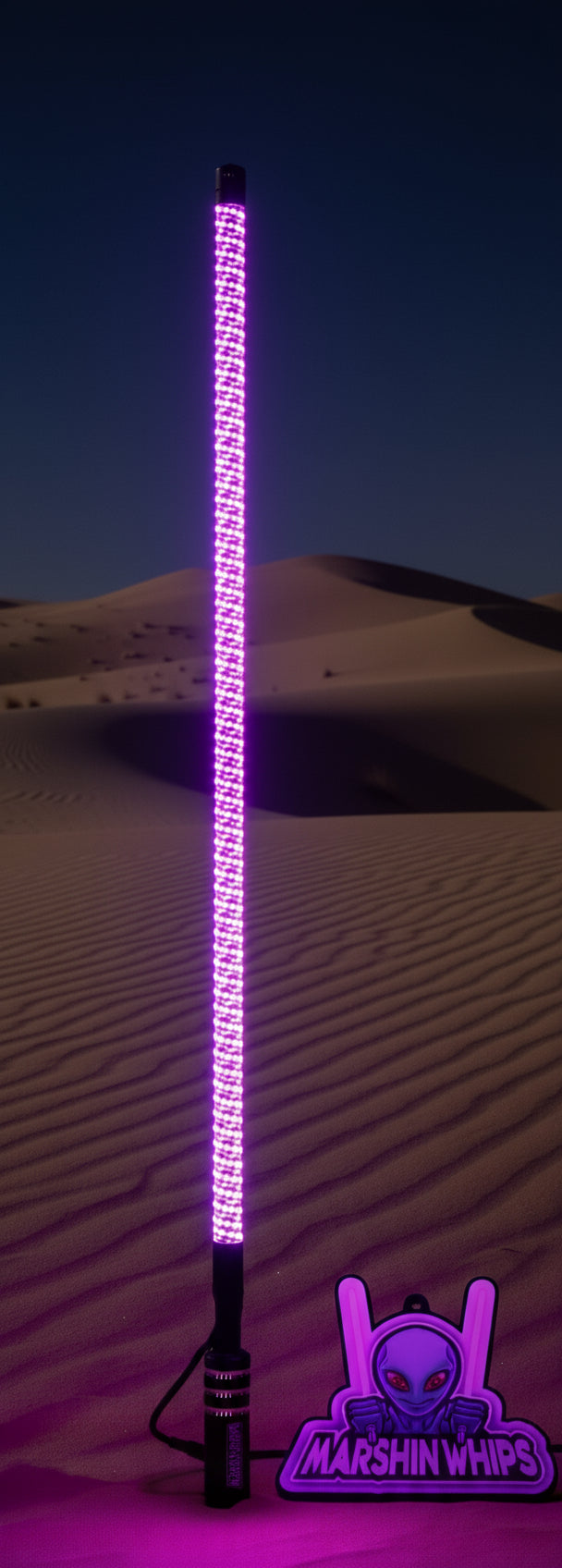 Marshin Whips V2 Black Out LED Whip | Single Stealth Off-Road Light