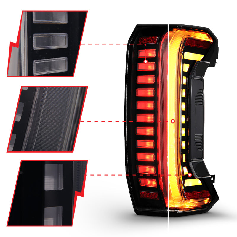 ANZO 22-24 Toyota Tundra Z-Series Full LED Tail Lights Smoke Lens Init/SeqSig- Pair 311455X