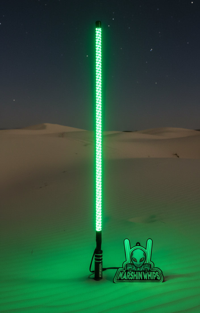 Marshin Whips V2 Black Out LED Whip | Single Stealth Off-Road Light