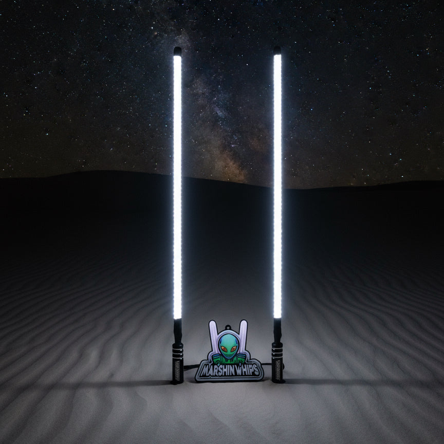 V2 Black Out LED Whip Set | Sleek Off-Road UTV Lights